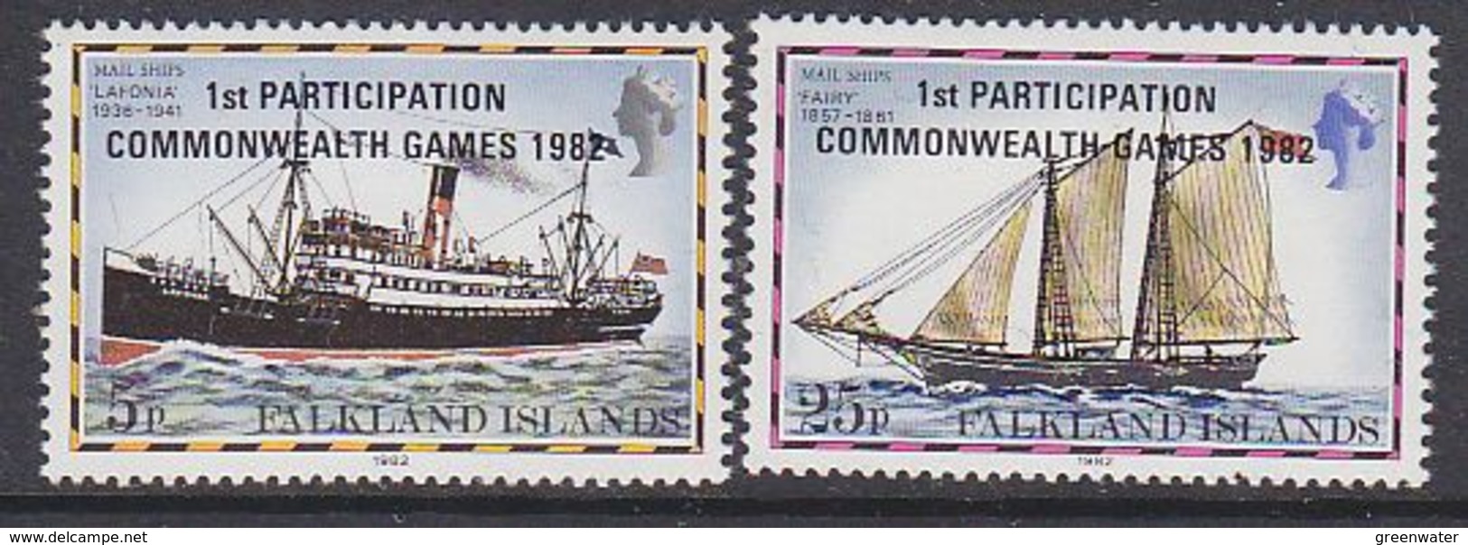 Falkland Islands 1982 Commonwealth Games 2v ** Mnh (41754A) - Falklandeilanden