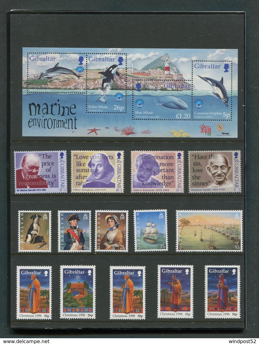 GIBILTERRA GIBRALTAR 1998 - ANNATA COMPLETA NUOVA MNH** - Gibilterra