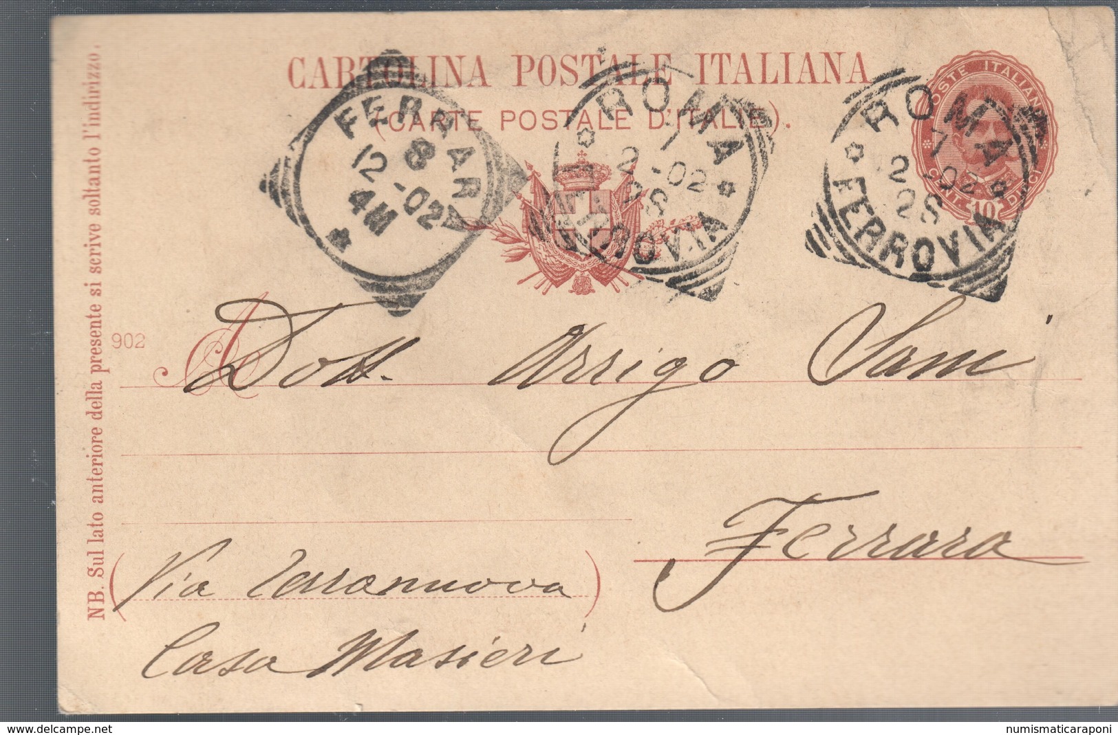Cartolina Postale 902 Viaggiata 1902 C.2081 - Altri & Non Classificati