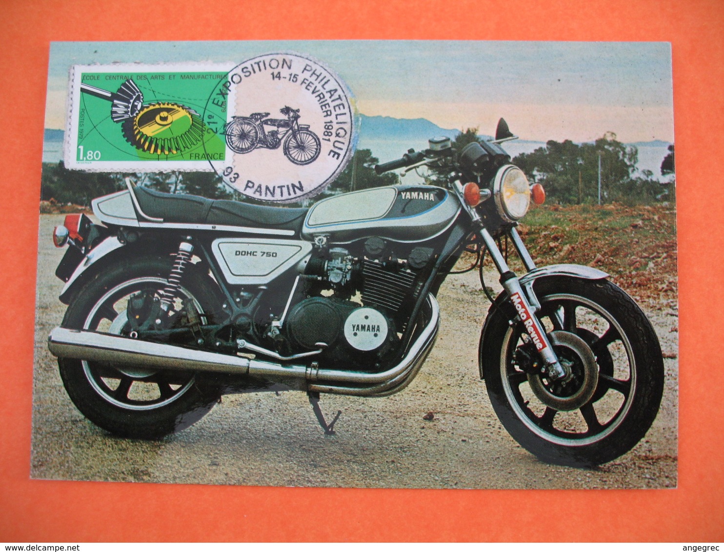 Carte  Moto   Exposition Philatélique  Pantin  1981  Yamaha 750 XS  -  750 Cm 3 - Motos