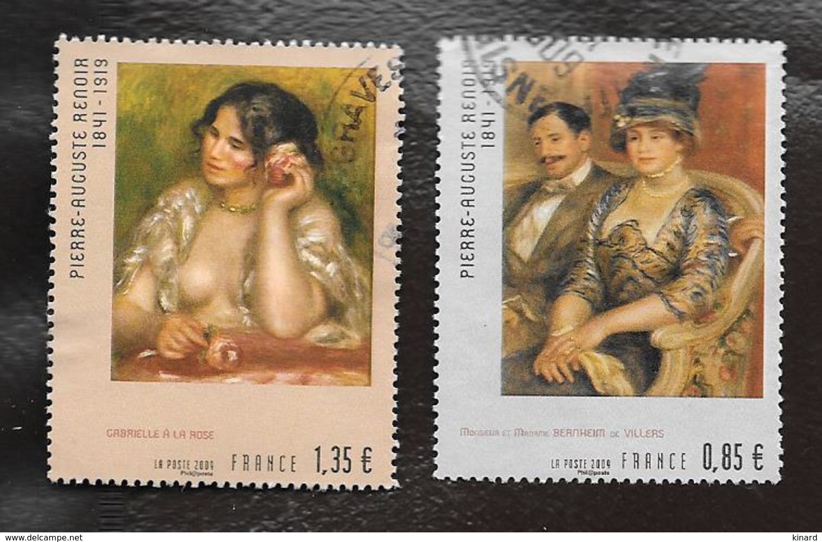 TIMBRE FRANCE OBLITERATION RONDE ..  RENOIR....N°4406/4407  ..2009... - Usati