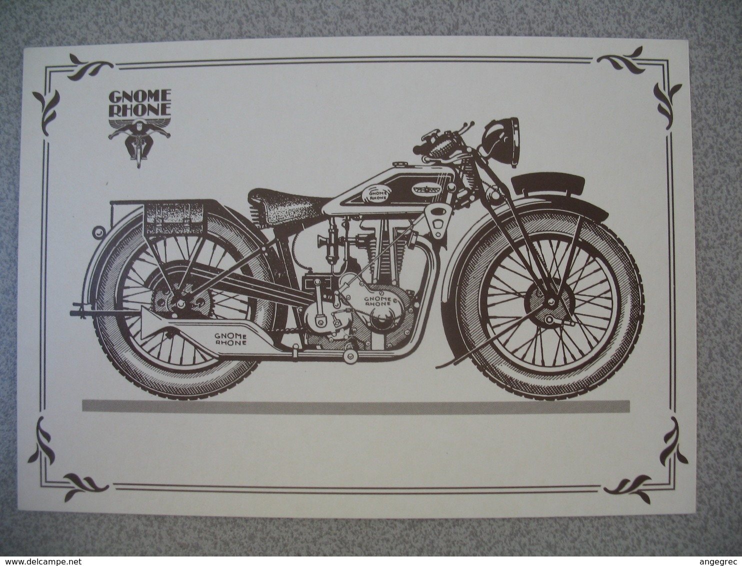 Carte Moto  Gnome Et Rhône CME 350  1931 - Motos