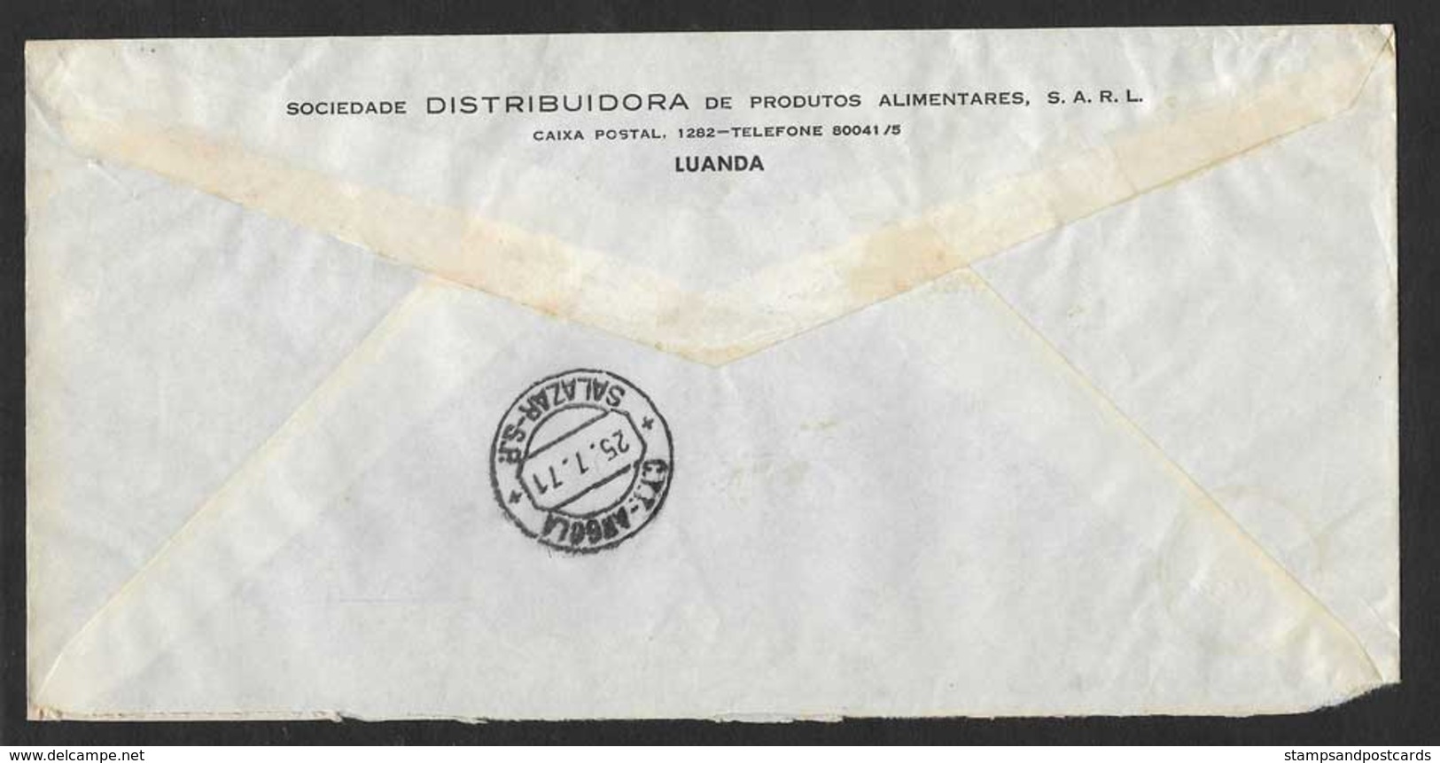 Angola Portugal EMA Cachet Rouge Bière Cuca Avec Timbre Taxe Luanda A Salazar 1971 Franking Meter Cuca Beer + Postal Tax - Bières