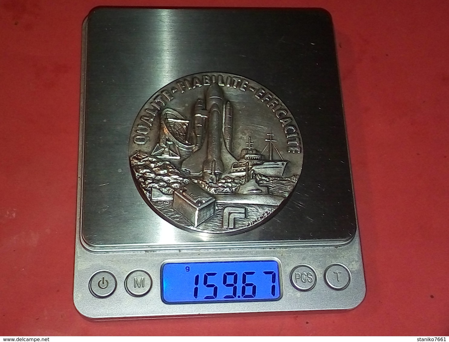 BELLE MÉDAILLE PUBLICITAIRE BRONZE ARGENTE PICHARD BATTERIE FULMEN L'ENERGIE FONDAMENTALE par JIMENEZ 65 mm160 gr