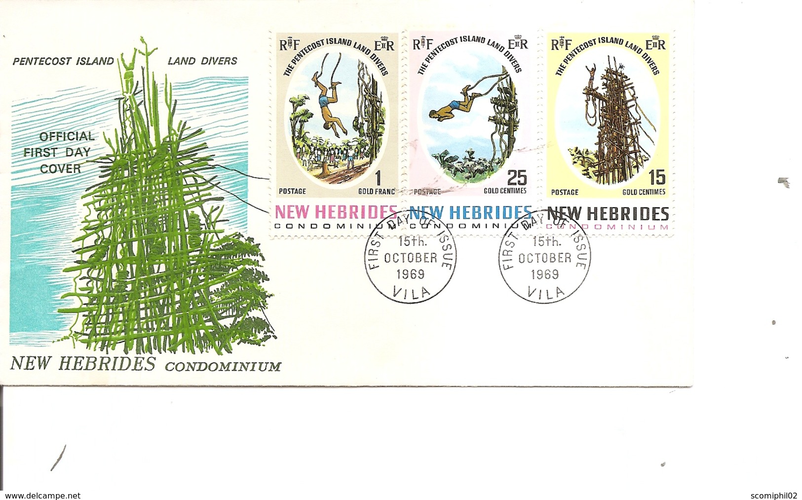 Nouvelles -Hébrides - Saut à L'élastique ( FDC De 1969 à Voir) - Storia Postale