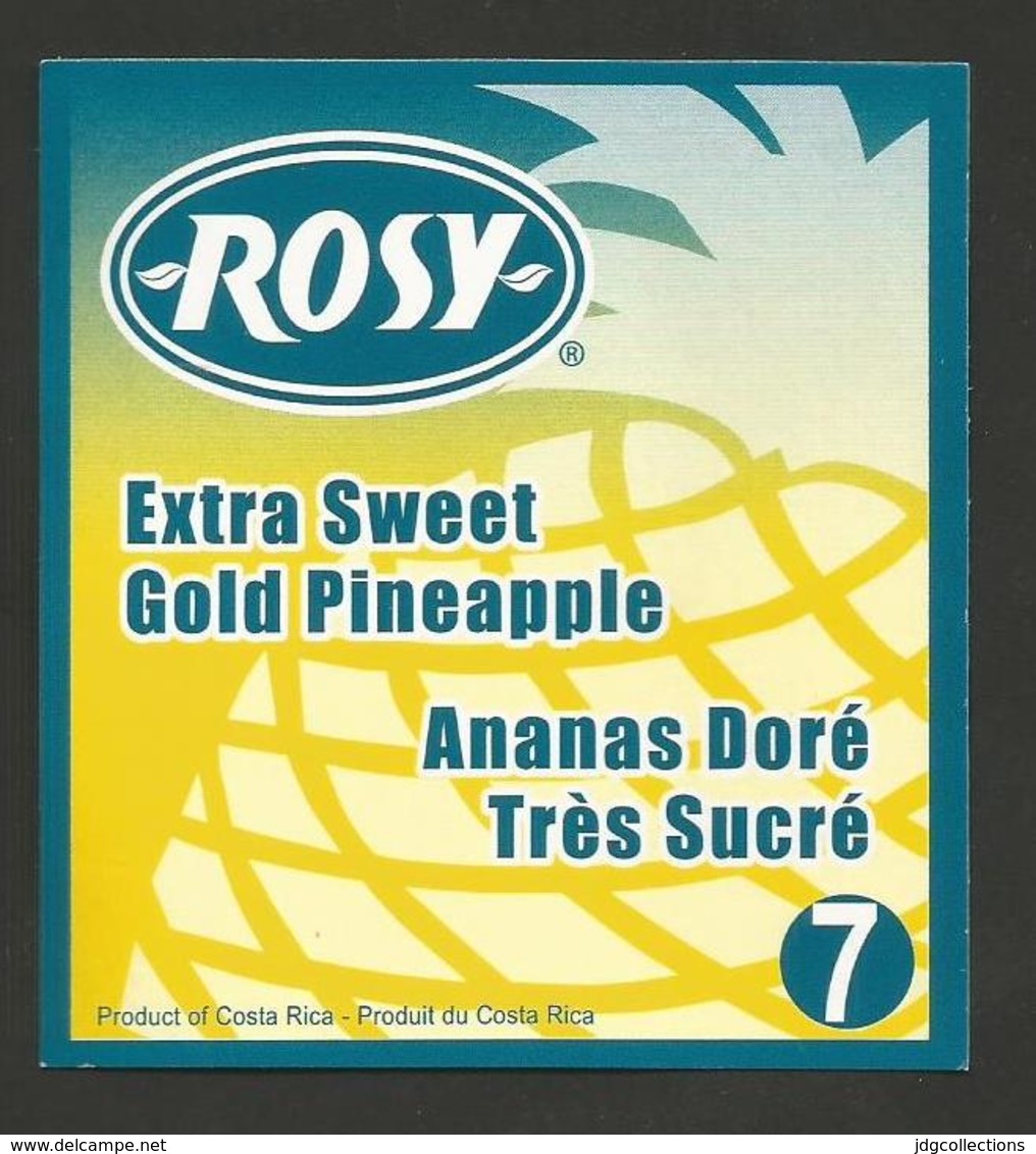 # PINEAPPLE ROSY SIZE 7 COSTA RICA Fruit Tag Balise Etiqueta Anhanger Ananas Pina - Fruits & Vegetables