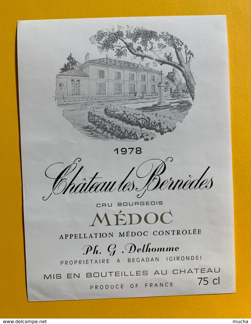 9813 - Château Les Bernèdes 1978 Médoc - Bordeaux