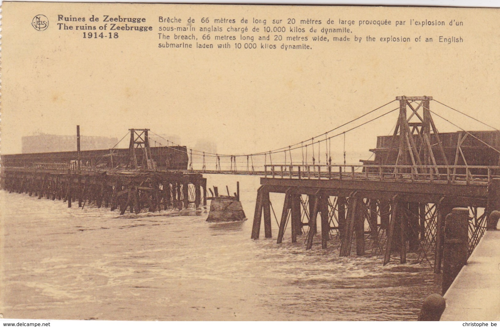 Zeebrugge Ruines, Breche De 66 Metres De Long Sur 20 Metres De Large,... (pk54706) - Zeebrugge