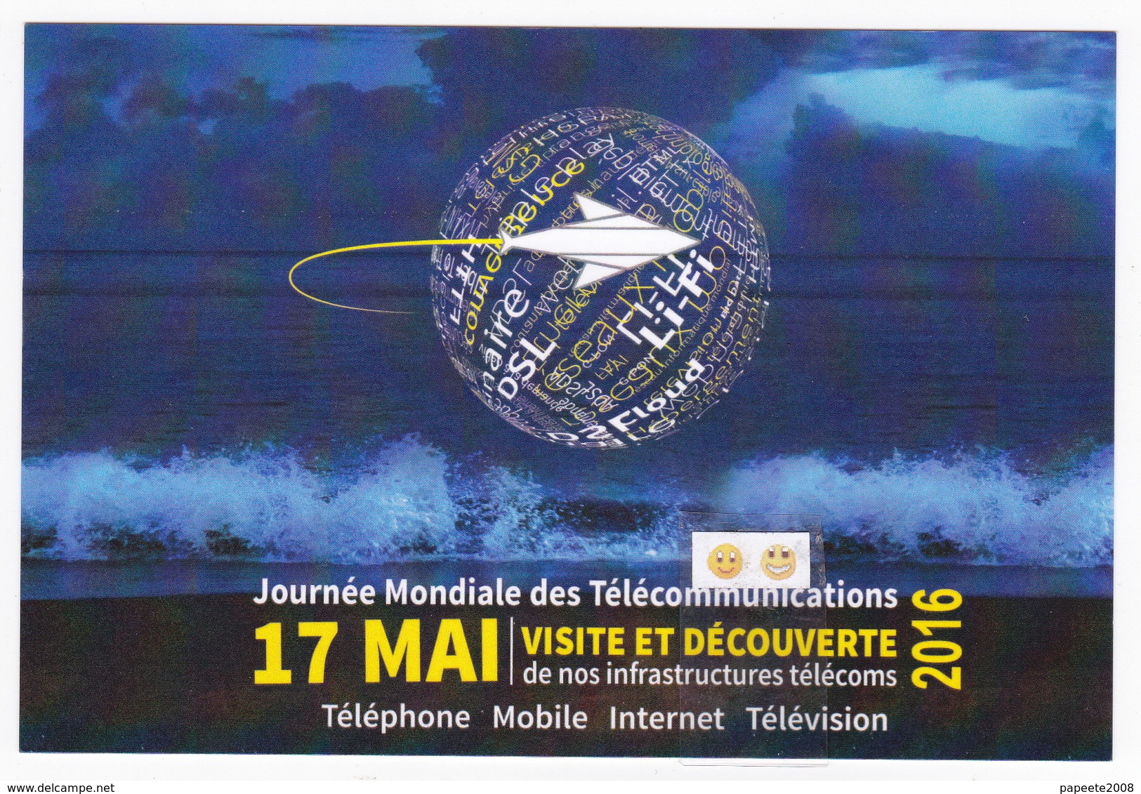Polynésie Française / Tahiti - Carte Postale Prétimbrée à Poster 2016 Entier - Journée Mondiale Des Télécommunications - Autres & Non Classés