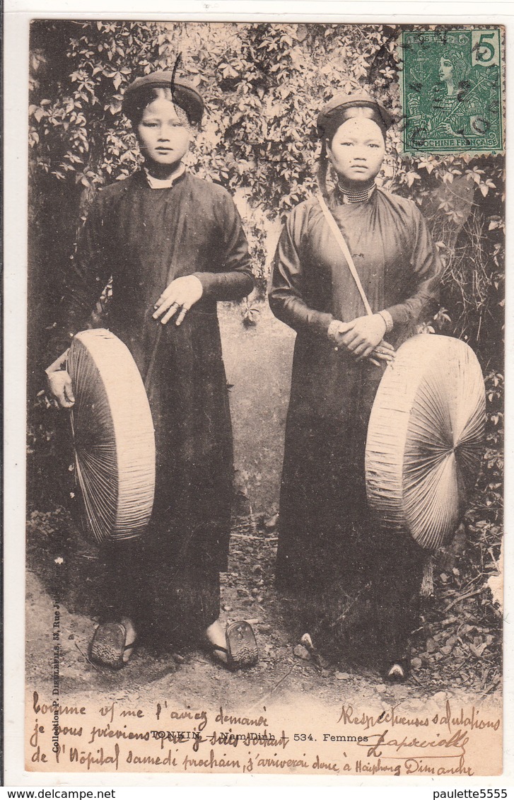 CPA- TONKIN - Nam-Dinh - Femmes- 2scans - Viêt-Nam