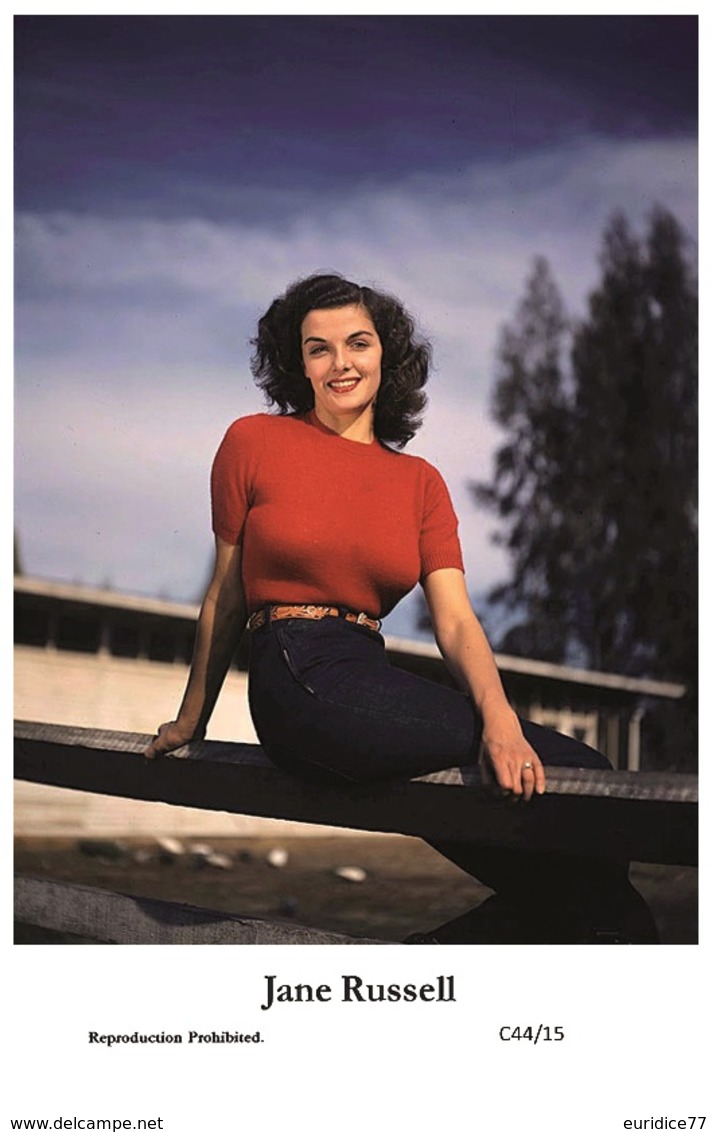 JANE RUSSELL - Film Star Pin Up PHOTO POSTCARD - C44-15 Swiftsure Postcard - Artistas