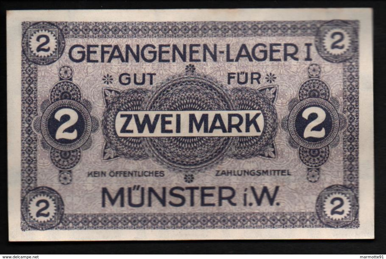 GEFANGENENLAGER GELD LAGERGELD BILLET CAMP MUNSTER I. W. PRISONNIER ALLEMAGNE KG POW GUERRE 1914 1918 - 1914-18