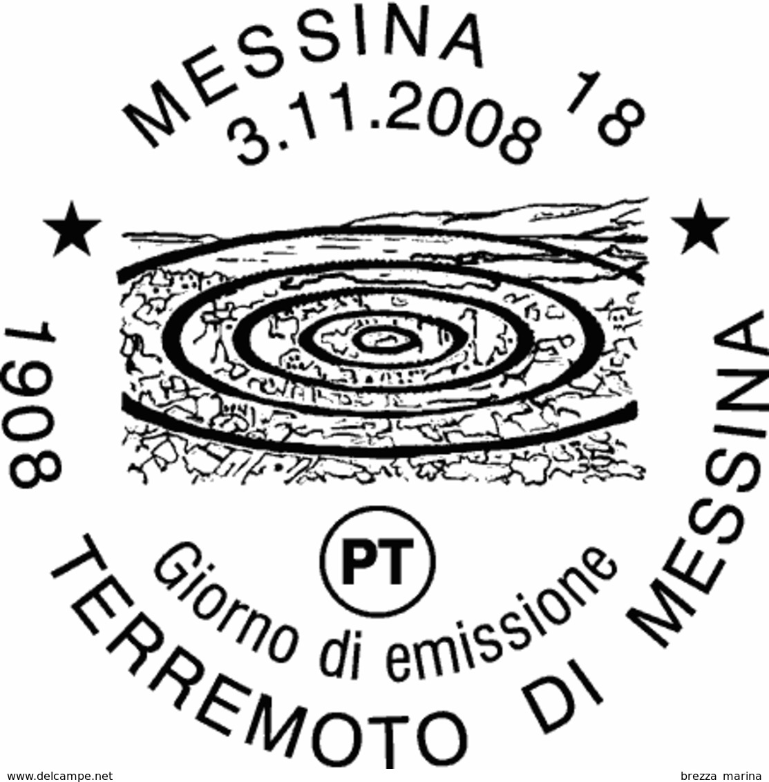 Nuovo - MNH - ITALIA - 2008 - Terremoto Di Messina Del 1908 - 0,60 - Messina E Onde Sismiche - 2001-10: Neufs