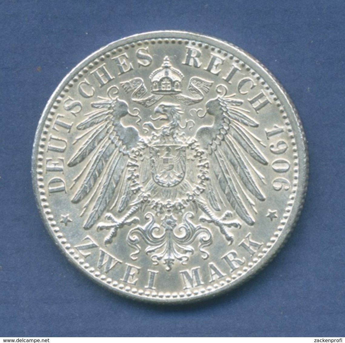 Baden 2 Mark 1906 Goldene Hochzeit Großherzog Friedrichs, J 34 Vz (m1517) - 2, 3 & 5 Mark Silver