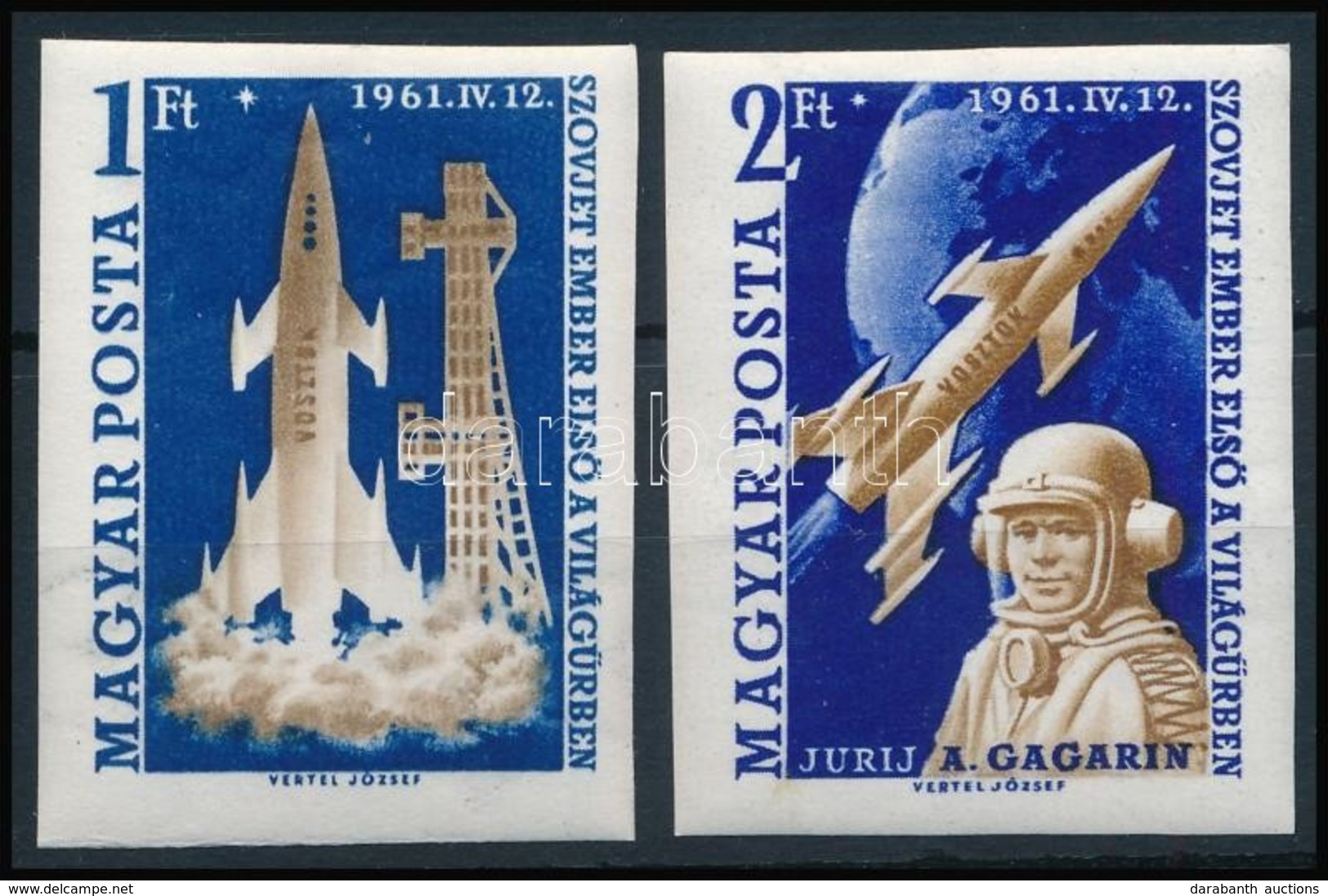 ** 1961 Első Ember A Világűrben - Gagarin Vágott Sor (12.000) - Andere & Zonder Classificatie