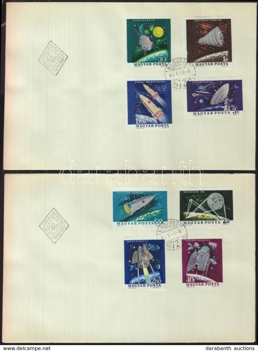 1964 Az űrkutatás Eredményei (I.) Vágott Sor 2db FDC-n (3.500) - Andere & Zonder Classificatie