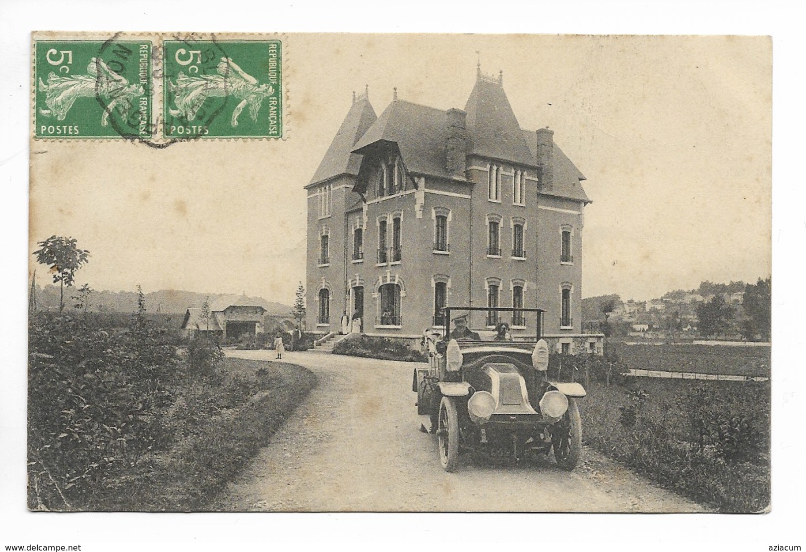 St GAULTIER - Castel Jaloux Avec Superbe Auto RENAULT Type BH De 1909   - L79 - Autres & Non Classés