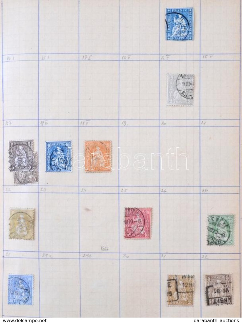O 1854-2005 Svájci Gyűjtemény A4-es Albumban (Mi EUR 3.000,-) - Andere & Zonder Classificatie