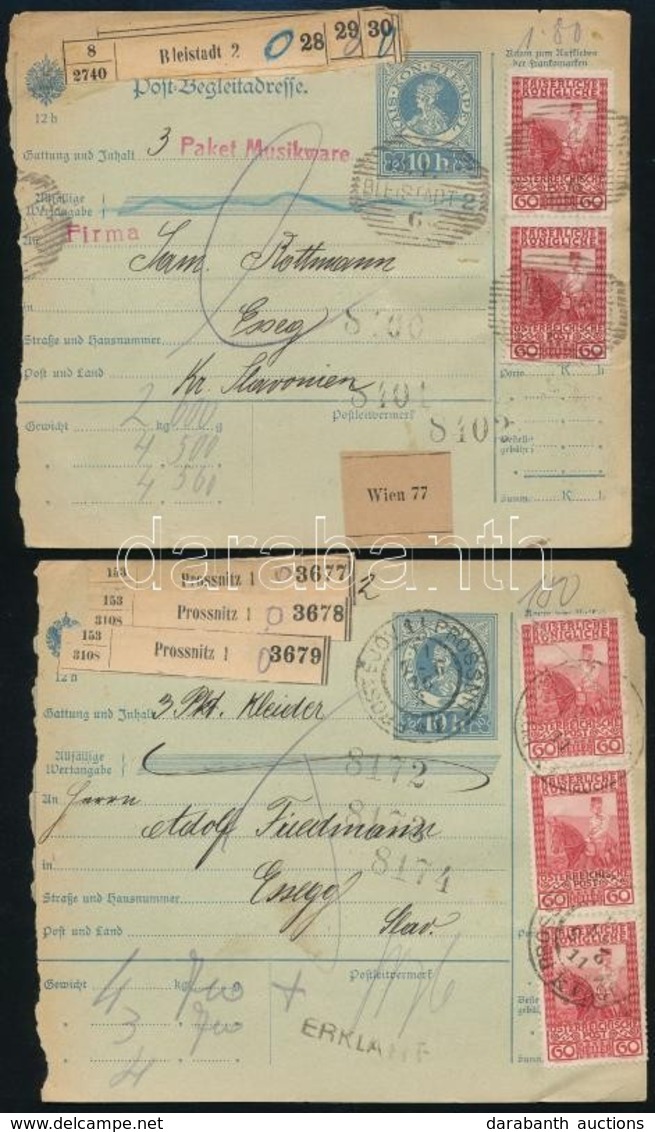 Ausztria  15 Db Csomagszállító Magyarországra, Közte Több, 2-3 Csomagról/ 15 Parcel Cards To Hungary - Andere & Zonder Classificatie