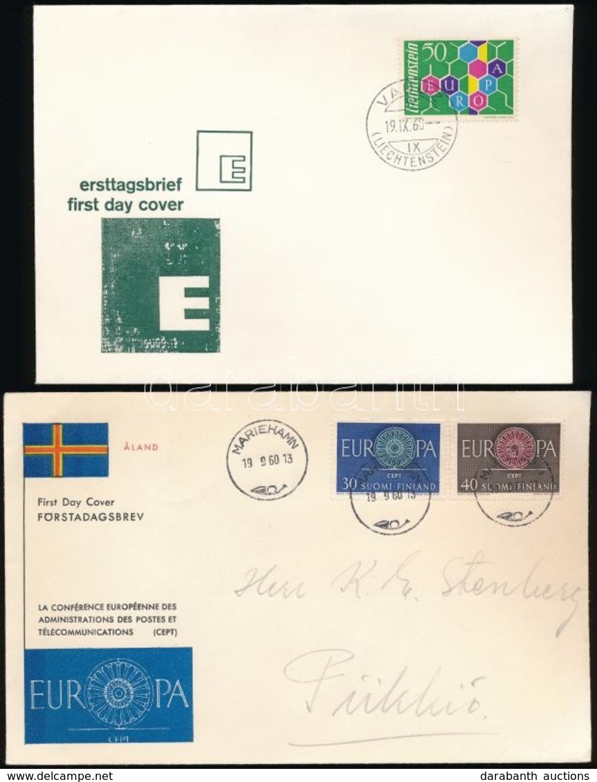 Europa CEPT 1960 25 Klf FDC Közte Liechtenstein / 25 Different FDC's (Mi EUR 361,-) - Andere & Zonder Classificatie