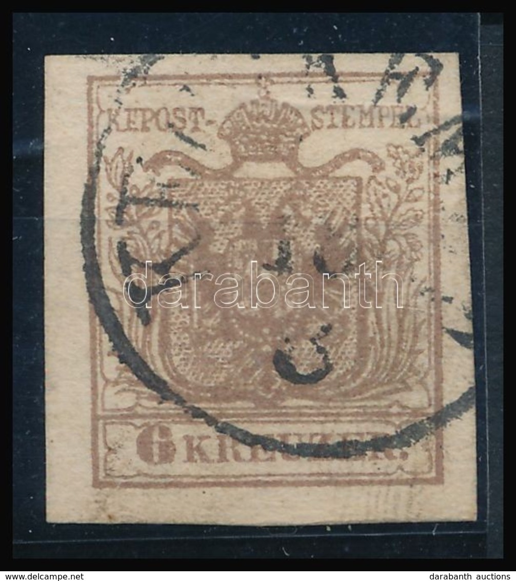 O 1850 6kr MP III Varrat Vízjellel / Ladurner 'KE(CS)KEM(É)T'   Certificate: Huber - Andere & Zonder Classificatie