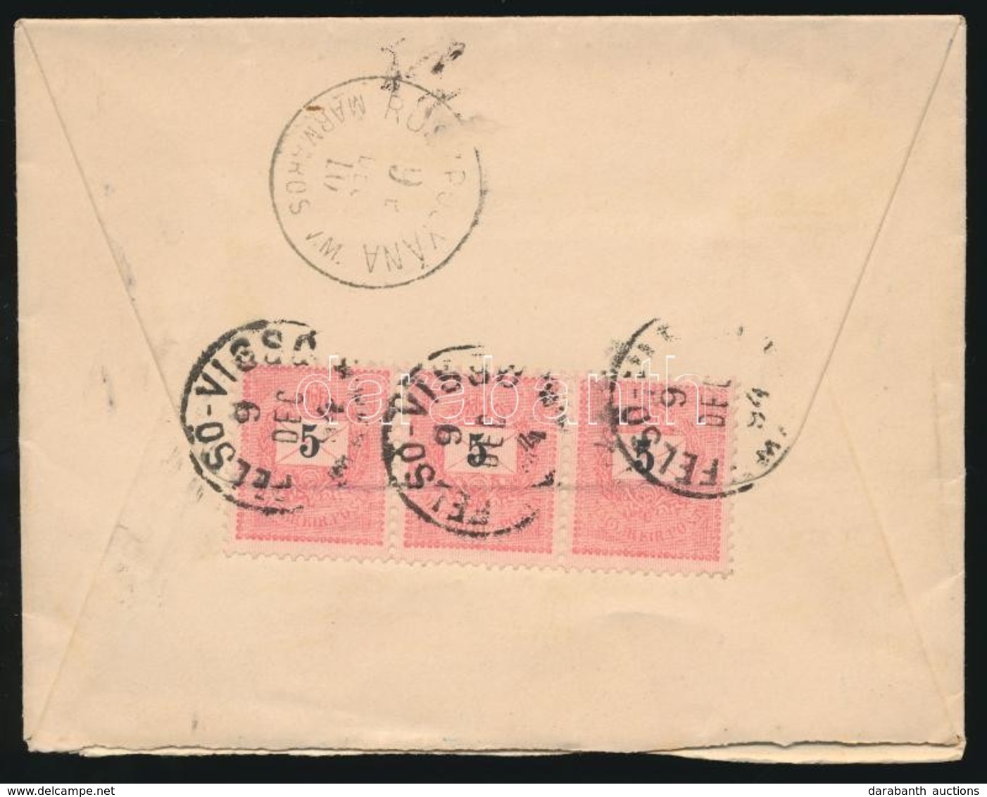 1894 Ajánlott Levél / Registered Cover 'FELSŐ-VISSÓ / MÁRM. M.' - 'RUSZPOLYÁNA / MÁRMAROS VM.' - Andere & Zonder Classificatie