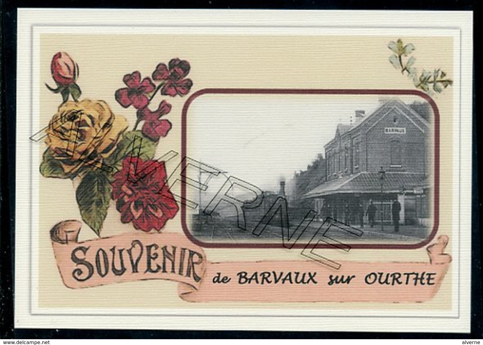 BARVAUX  Sur  OURTHE   ...... Gare 2 Cartes Souvenirs  Creation Moderne Série Limitée CPM - Marche-en-Famenne