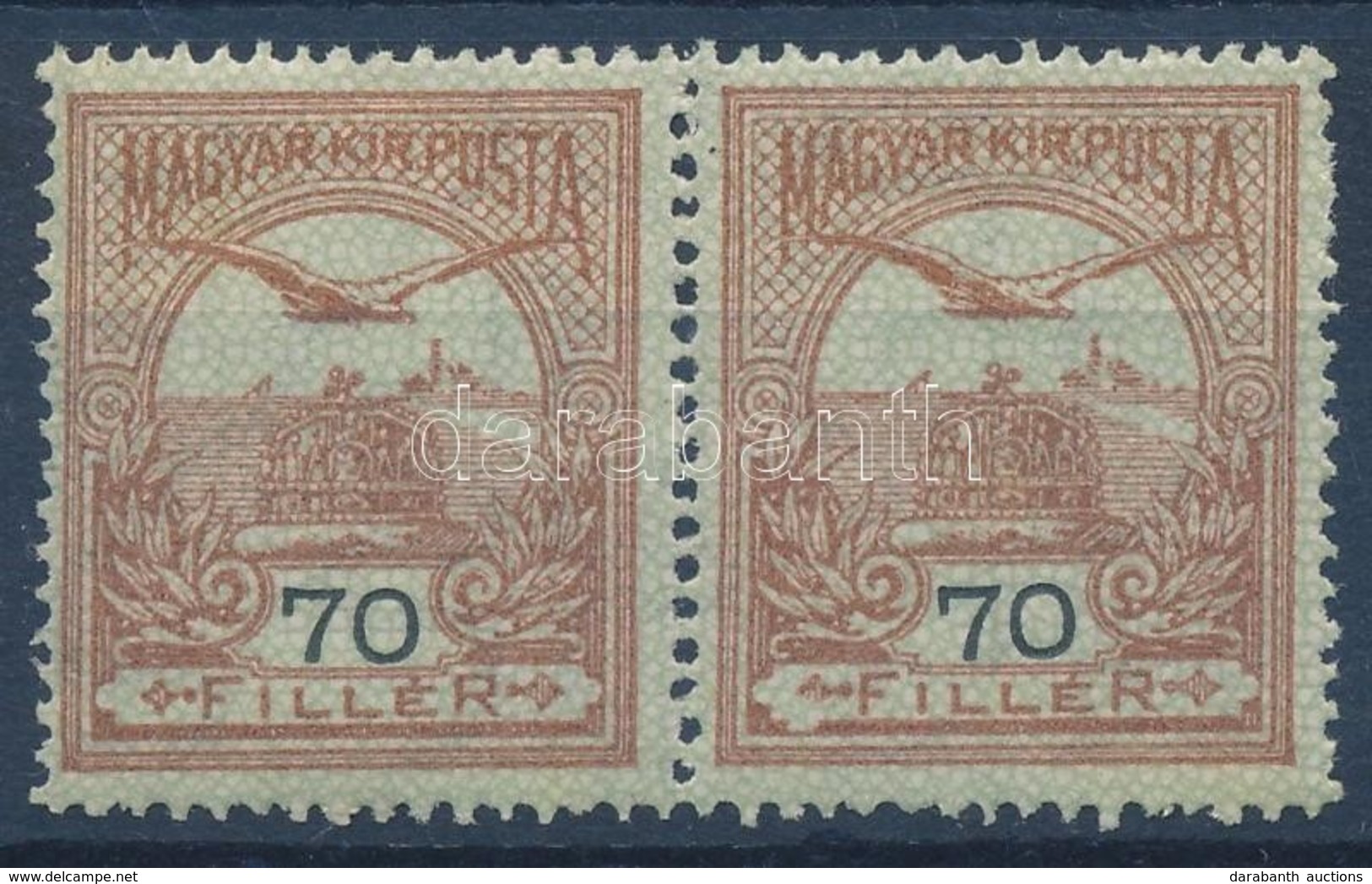 ** 1913 Turul 70f Pár, I. + II. Típusú összefüggés - Andere & Zonder Classificatie