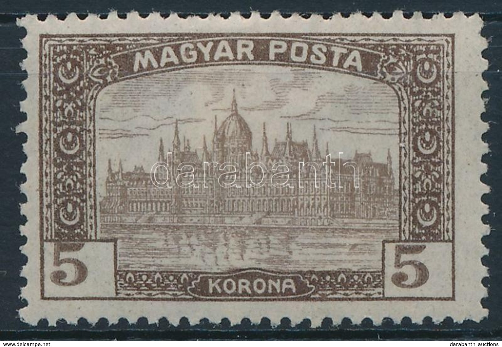 * 1919 Magyar Posta 5K, Keretbe Tolódott értékszám - Andere & Zonder Classificatie