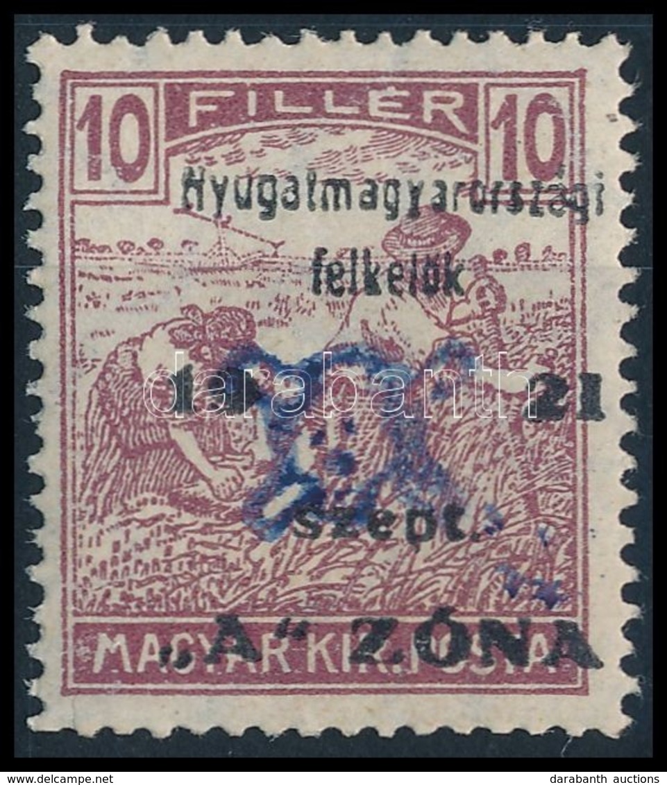 * Nyugat-Magyarország II. 1921 Arató 10f Garancia Nélkül (20.000) - Andere & Zonder Classificatie
