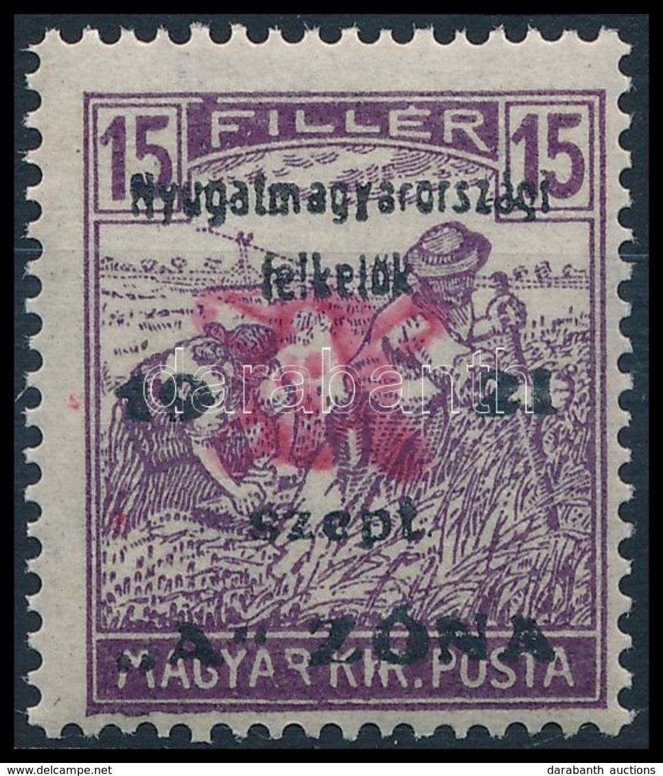 ** Nyugat-Magyarország II. 1921 Arató 15f Garancia Nélkül (80.000) - Andere & Zonder Classificatie