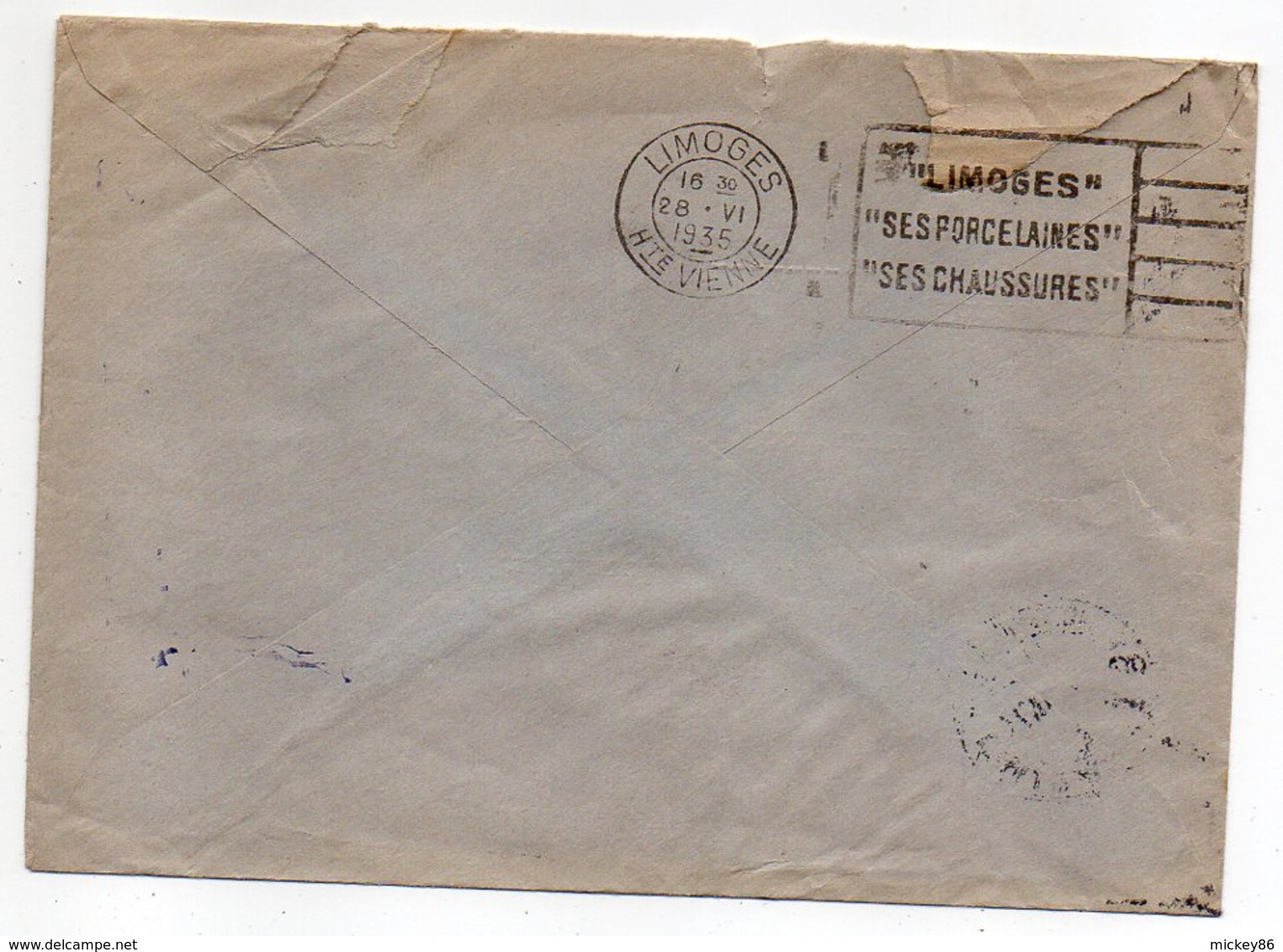 Suisse-1935--Lettre De LAUSANNE  Pour LIMOGES (France)--bande Vertical De 3 Timbres Sur Lettre--cachet LAUSANNE 9 - Briefe U. Dokumente