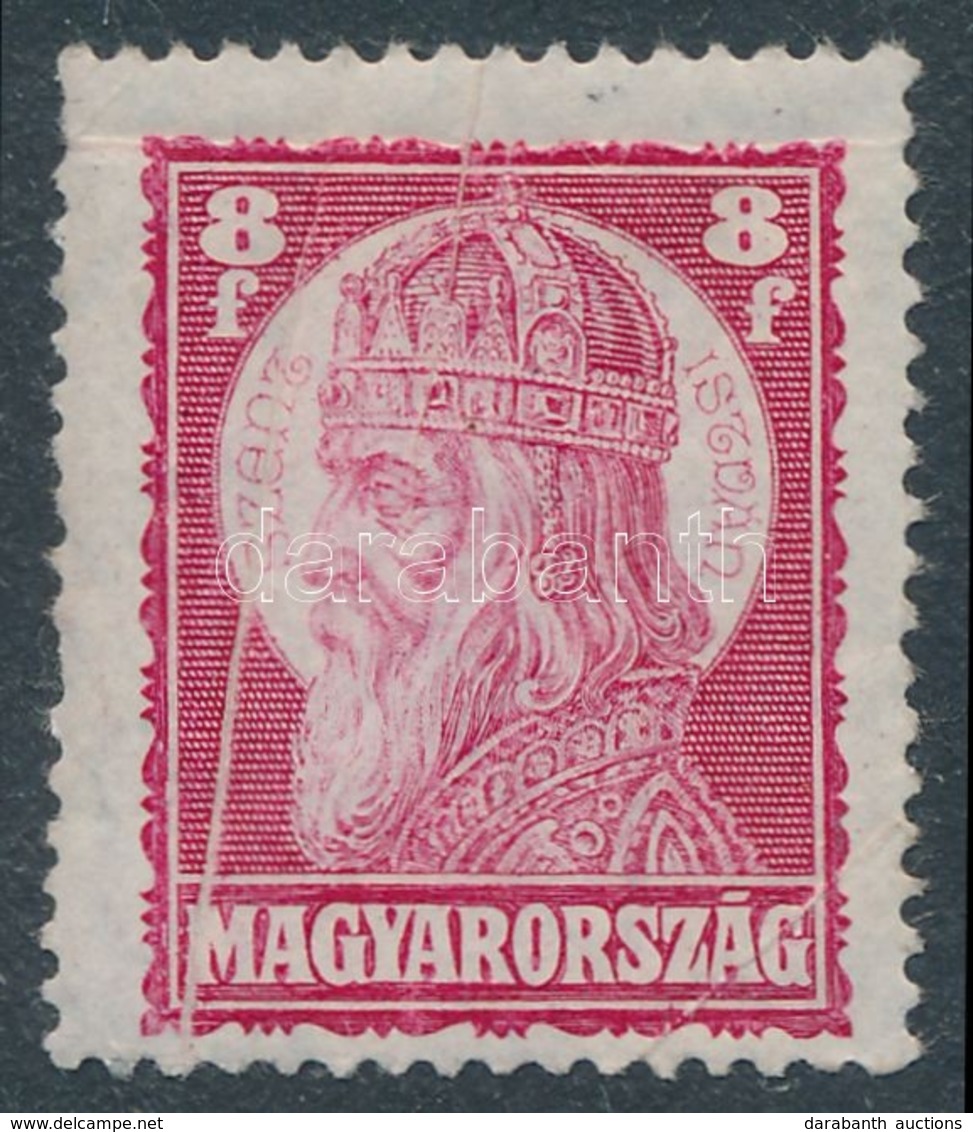 ** 1929 Szent István II. 8f Papírránccal - Andere & Zonder Classificatie