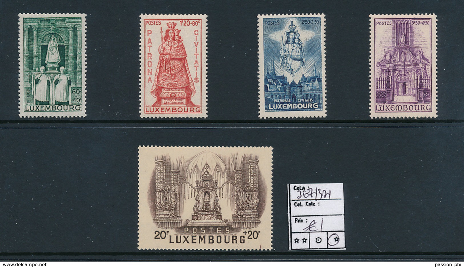 LUXEMBOURG PRIFIX 367/371 LH - Ungebraucht