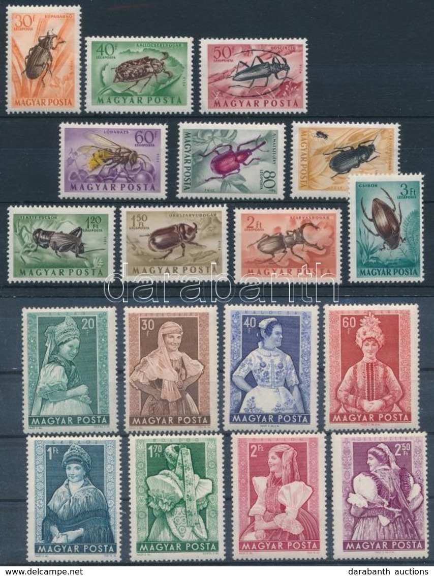 ** 1953-1954 Népviselet és Rovarok 1-1 Sor (10.500) - Andere & Zonder Classificatie