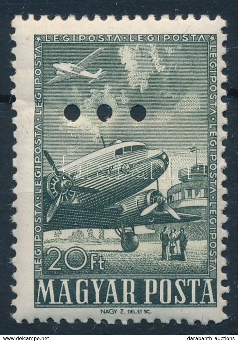 ** 1957 Az 1950. Repülő (V.) Záróértéke Hármaslyukasztással - Other & Unclassified