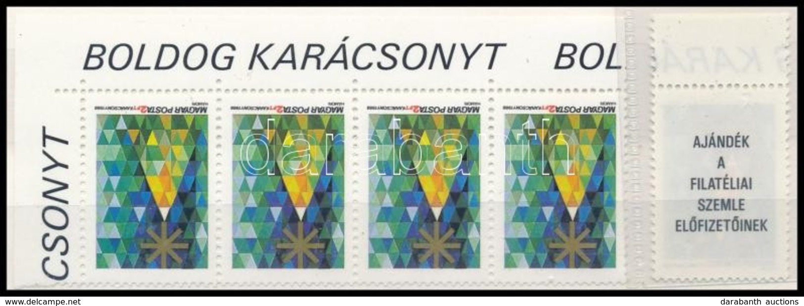 ** 1988 Karácsony Ajándék A Filatéliai Szemle Előfizetőinek + 4 Db Támpéldány (8.400) - Andere & Zonder Classificatie