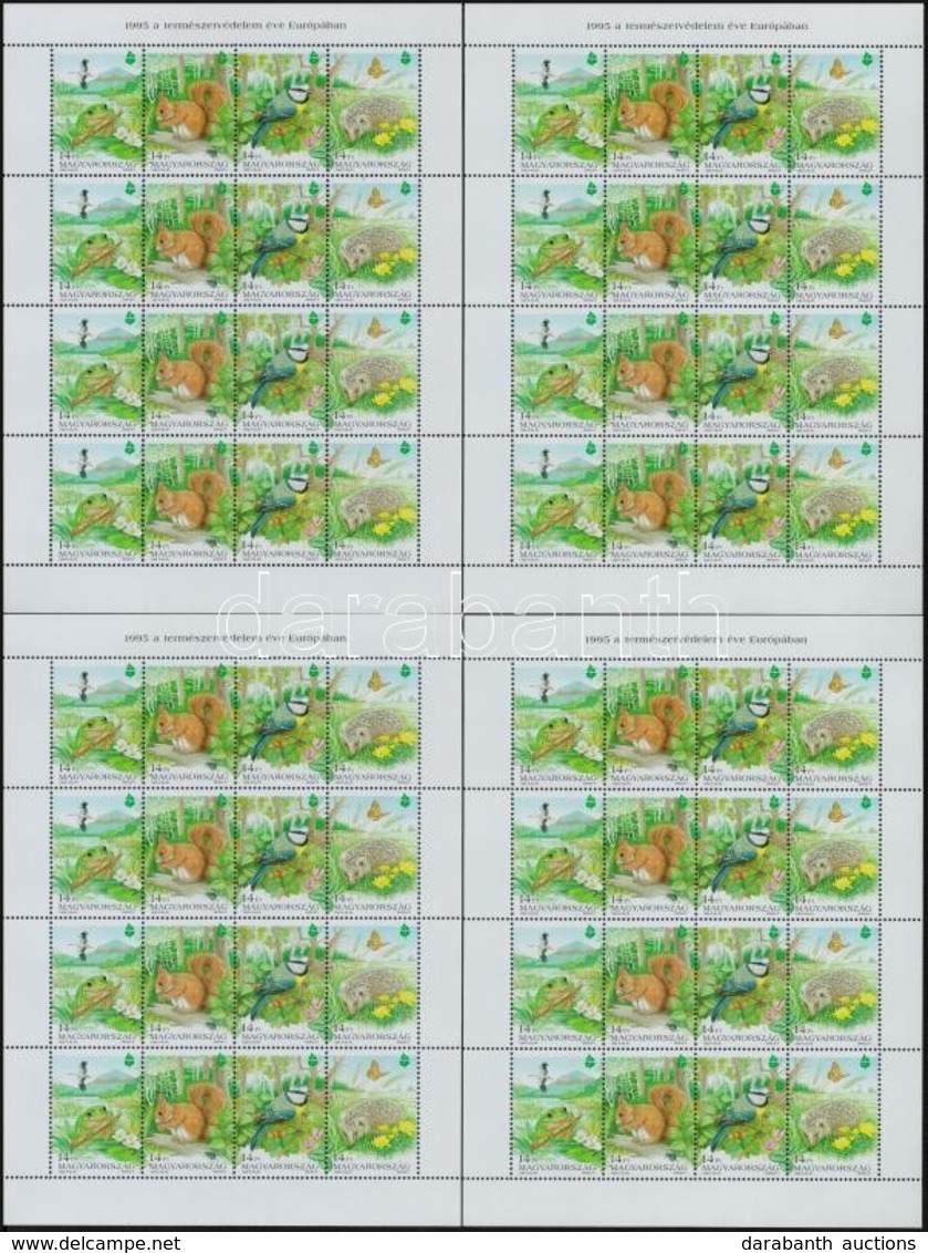 ** 1995 10 Db A Természetvédelem éve Kisív (20.000) / 10 X Mi 4343-4346 Mini Sheets - Andere & Zonder Classificatie