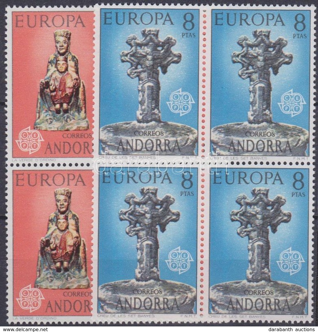 ** 1974 Europa CEPT Szobrok Négyestömb Mi 88-89 - Andere & Zonder Classificatie