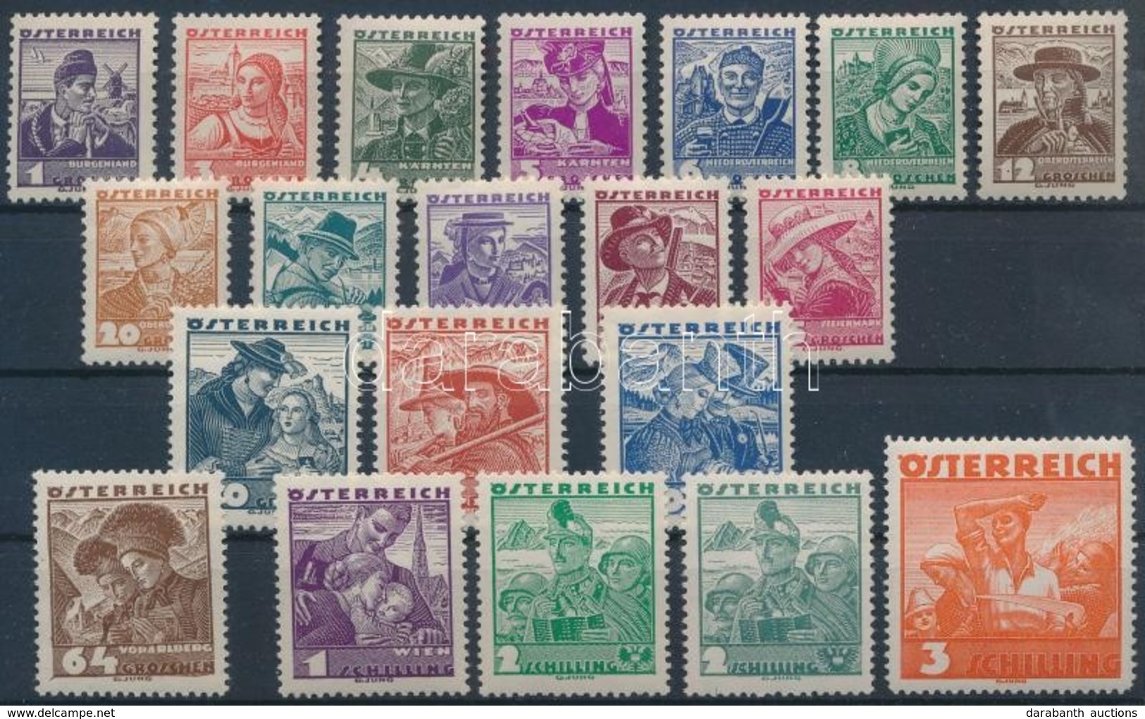 ** 1934 20 Klf Forgalmi érték Mi 567-570, 572-587 - Andere & Zonder Classificatie