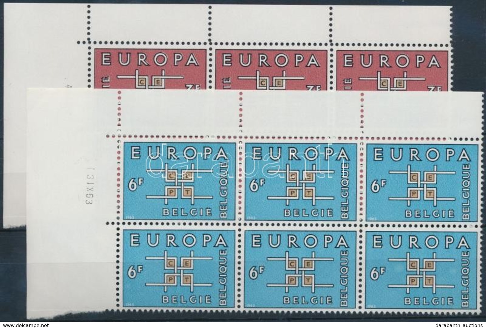 ** 1963 Europa CEPT Sor ívsarki Hatostömbökben Mi 1320-1321 - Andere & Zonder Classificatie