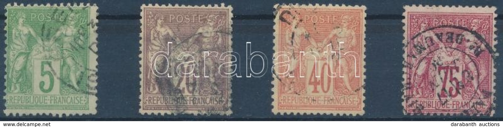 O 1876 4 Db Klf Klasszikus Bélyeg Mi 59 I, 62 I, 65 II, 66 I (Mi EUR 71,50.-) - Andere & Zonder Classificatie