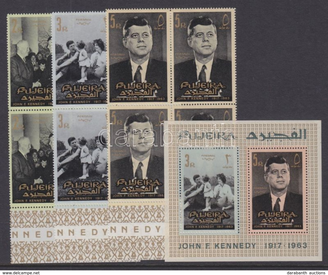 ** 1965 Kennedy Mi 28-37 Négyes Tömbökben + Blokk 1 - Andere & Zonder Classificatie