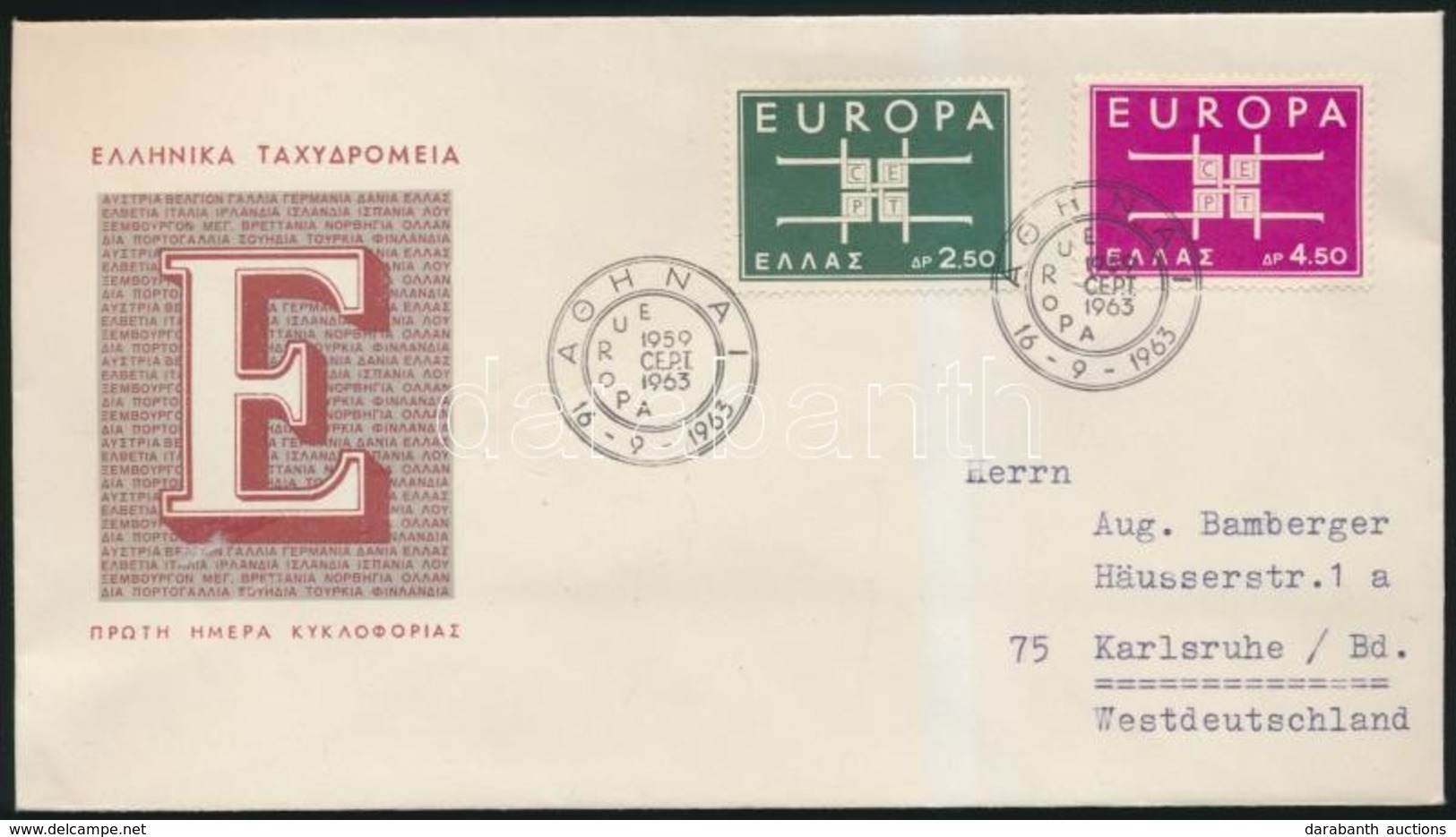 1963 Europa CEPT Sor FDC-n Mi 821-822 - Andere & Zonder Classificatie