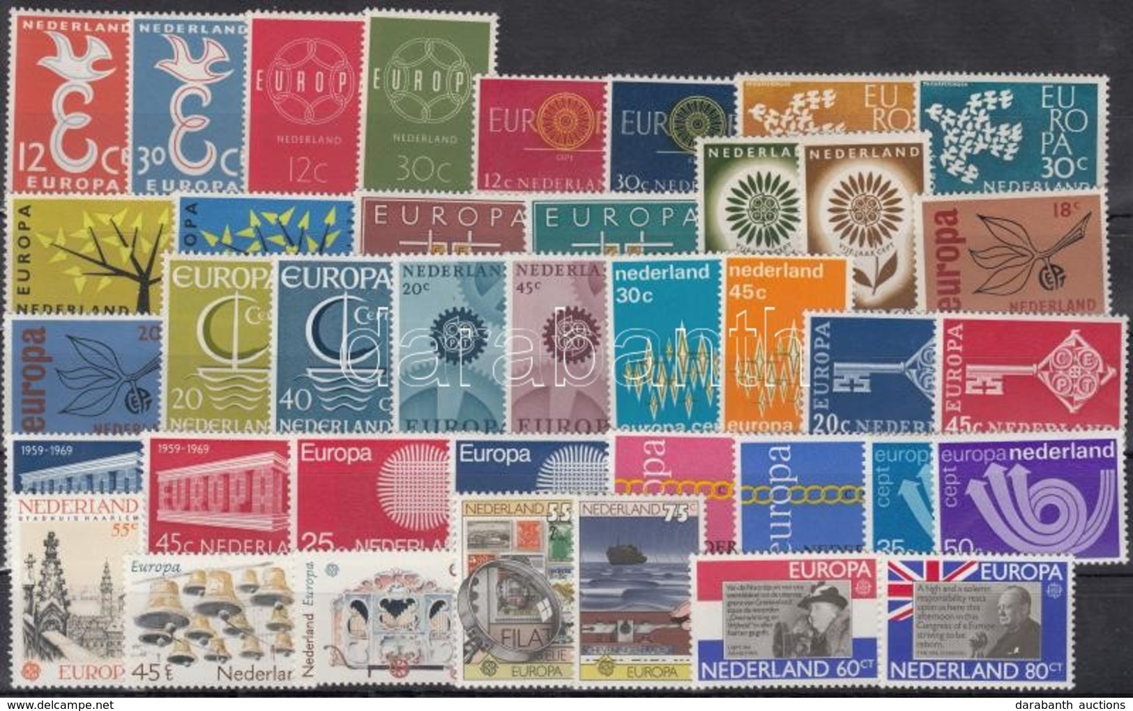 ** 1958-1981 Europa CEPT 39 Klf Bélyeg Teljes Sorokban - Andere & Zonder Classificatie