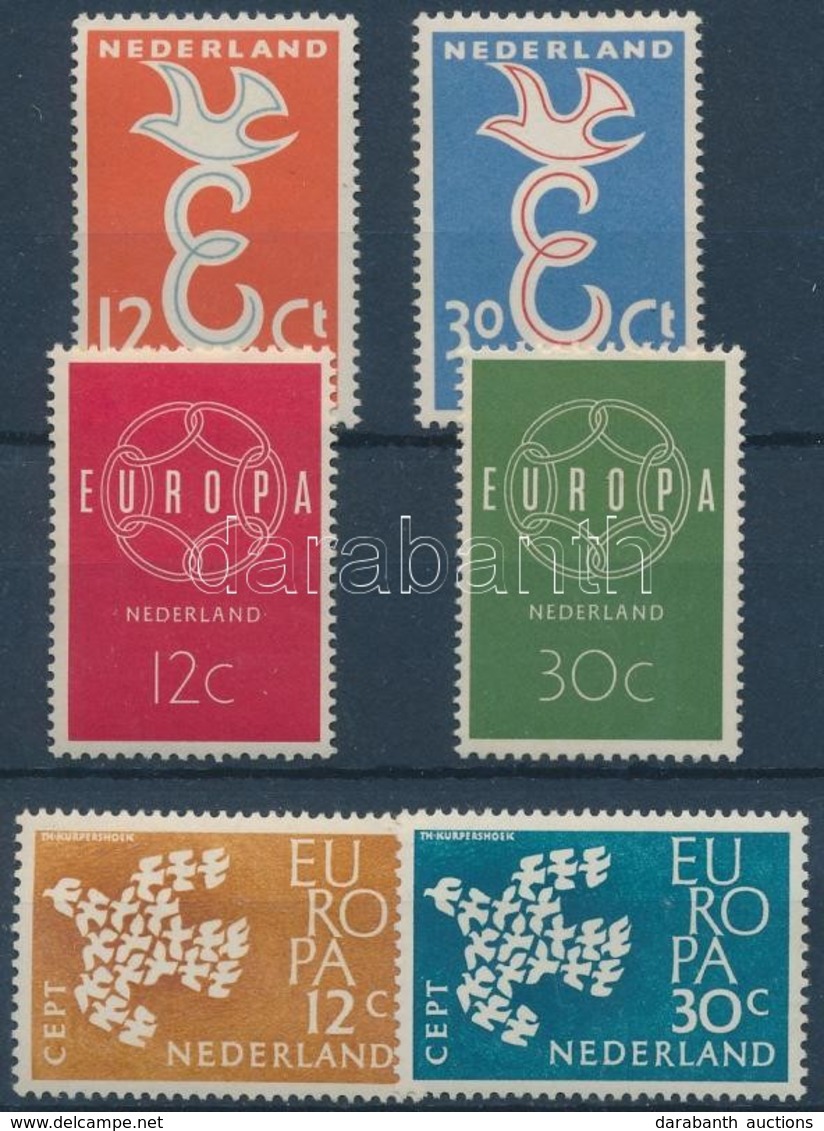 ** 1958/1961 Europa CEPT 3 Klf Sor Mi 718-719 + 735-736 + 765-766 - Andere & Zonder Classificatie