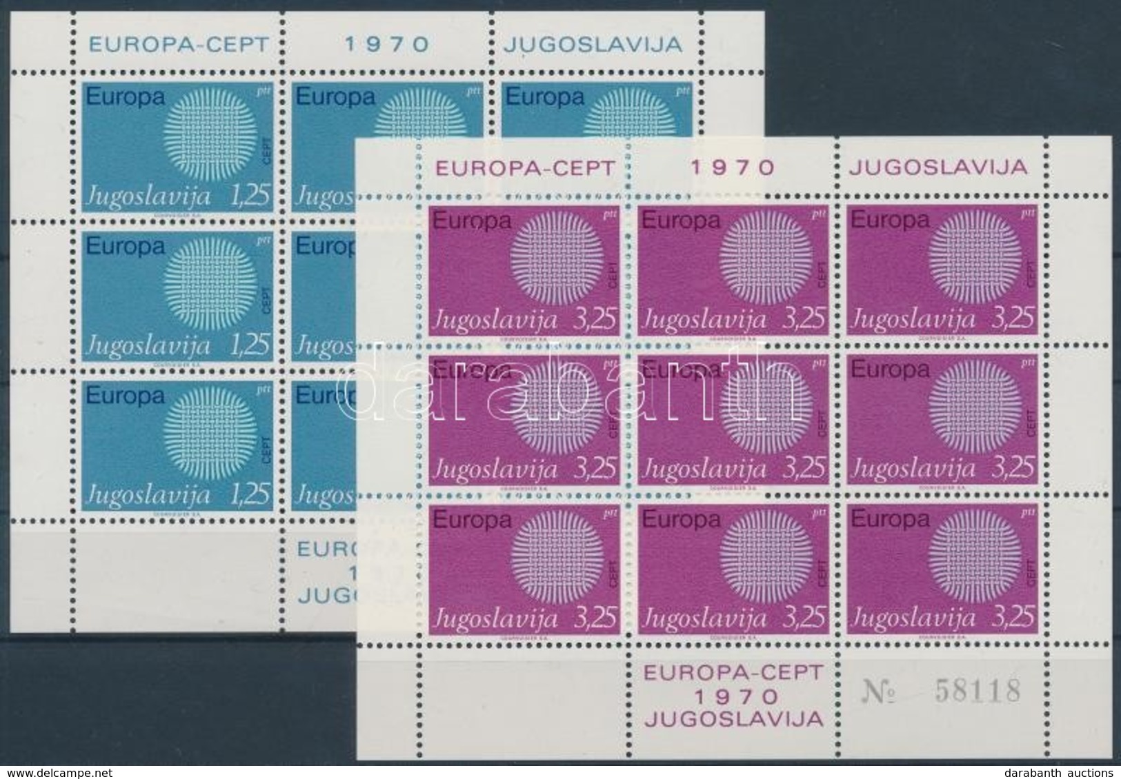 ** 1970 Europa CEPT Kisív Mi 1379-1380 - Andere & Zonder Classificatie