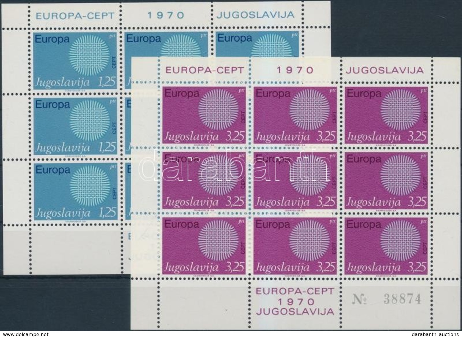 ** 1970 Europa CEPT Kisív Sor Mi 1379-1380 - Andere & Zonder Classificatie