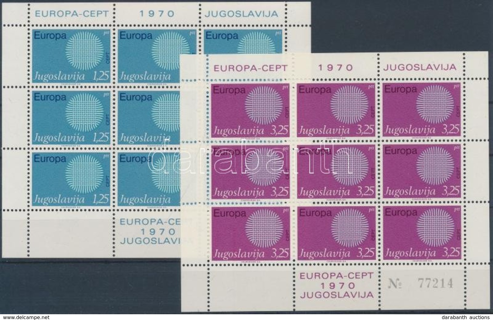 ** 1970 Európa Cept Kisívsor Mi 1379-1380 - Andere & Zonder Classificatie