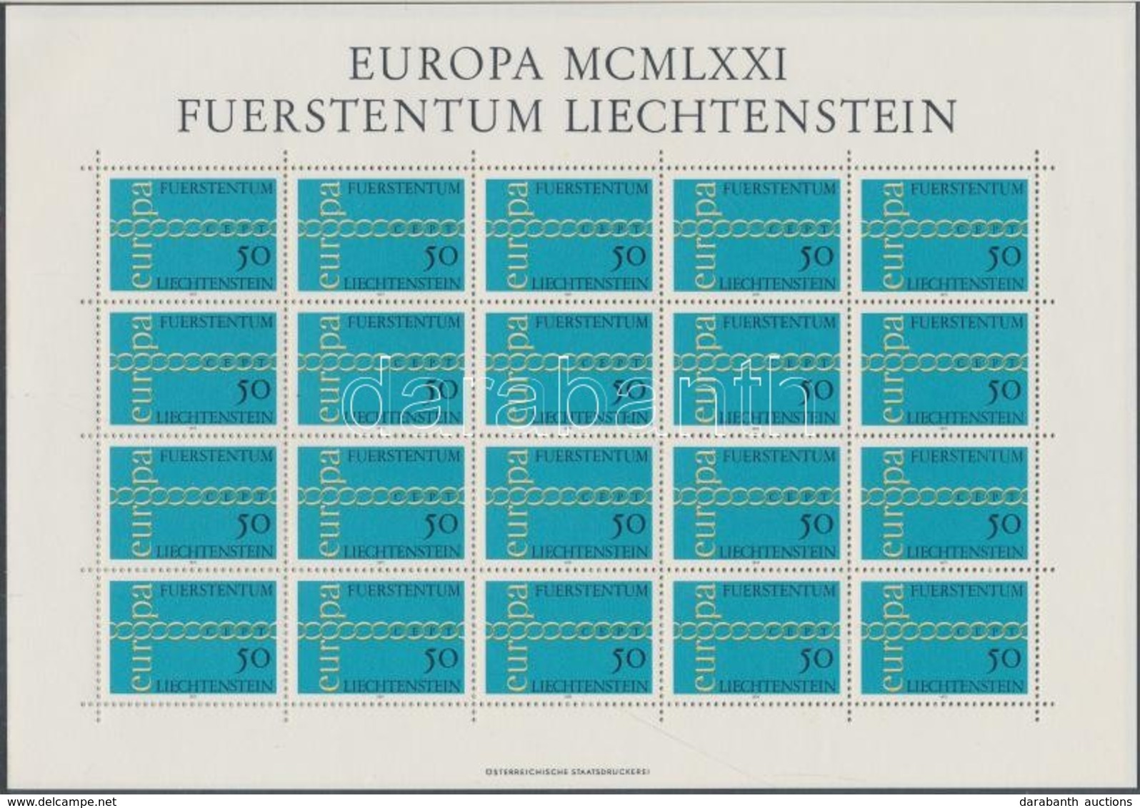 ** 1971 Europa CEPT Kisív Mi 545 - Andere & Zonder Classificatie